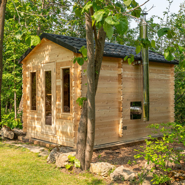 CT Georgian Cabin Wood Heater Sauna with Changeroom