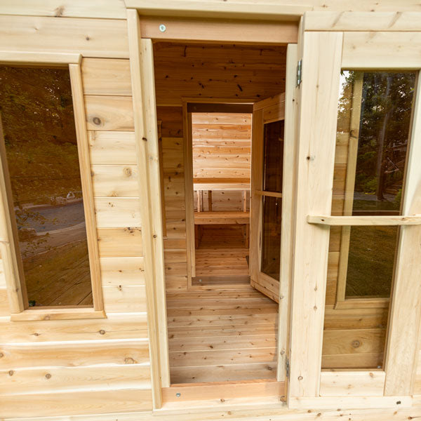 CT Georgian Cabin Wood Heater Sauna with Changeroom